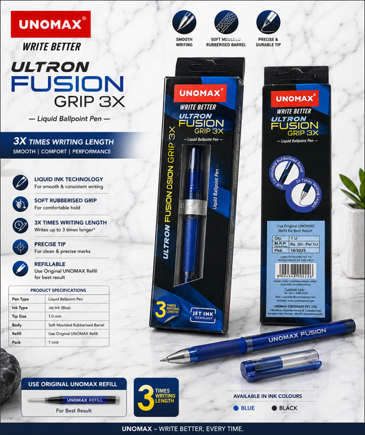 Unomax Fusion 3x Liquid Ball Pen